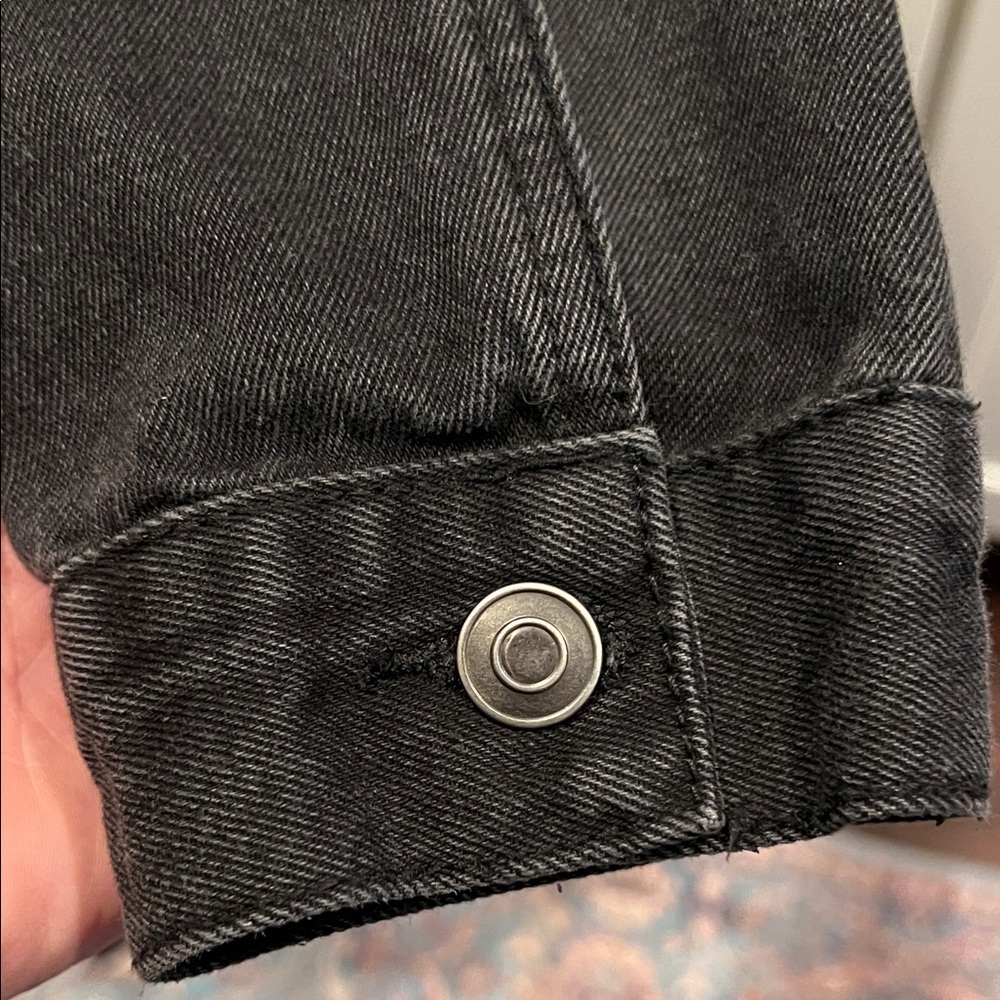 Miami Classic Black Denim Jacket Size M - Picture 4 of 9